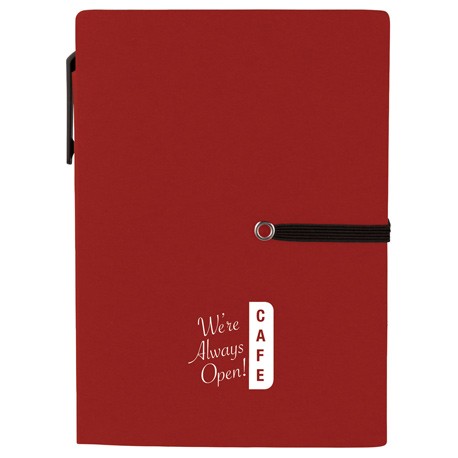 4" X 5.5" Stretch Notebook With Pen-8