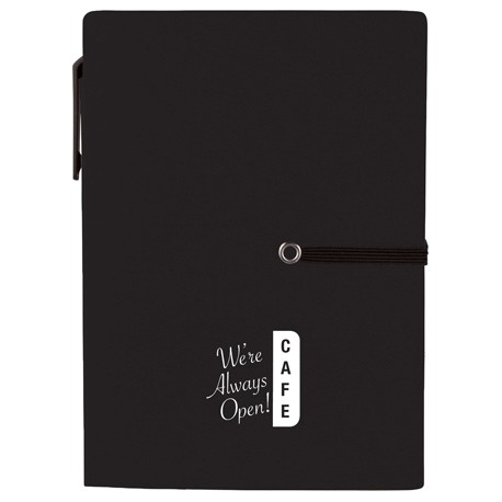 4" X 5.5" Stretch Notebook With Pen-1