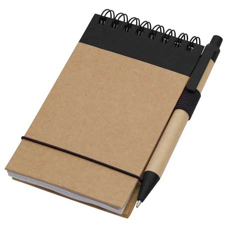 5" X 4" Recycled Spiral Jotter With Pen-2
