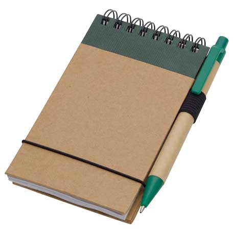 5" X 4" Recycled Spiral Jotter With Pen-5