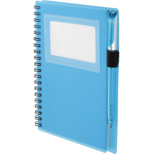 5.5" x 7" FSC® Mix Star Spiral Notebook with Pen-3